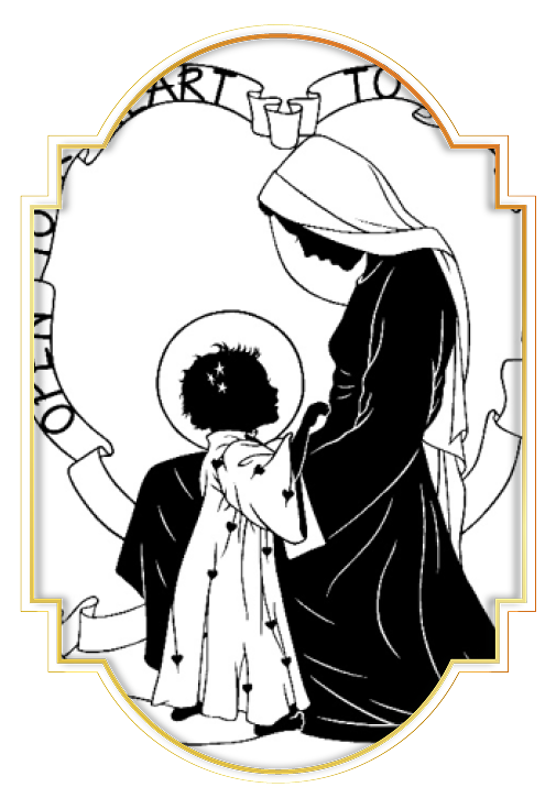 Open your heart to — St. Bernadette illustration